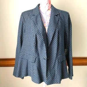Modcloth Navy Peplum Blazer